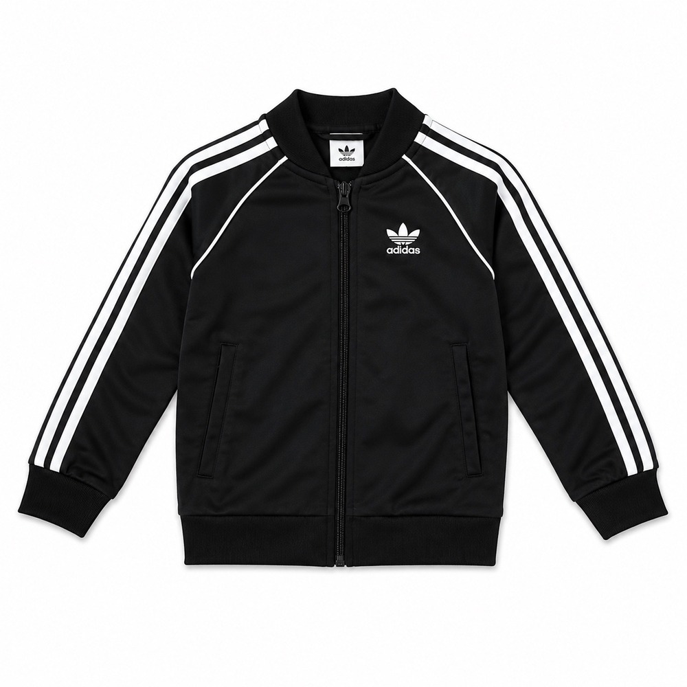 adidas Originals Kids Superstar Track Jacket Black‎ White 5/6